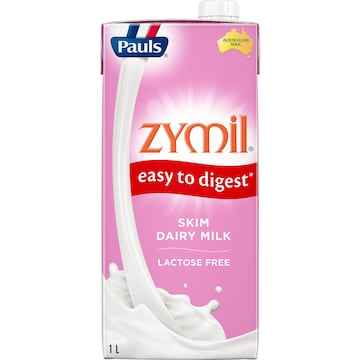 Pauls Zymil Skim Long Life Milk UHT 1L