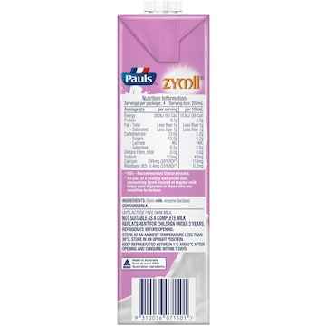 Pauls Zymil Skim Long Life Milk UHT 1L