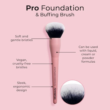MCoBeauty Pro Foundation & Buffing Brush each