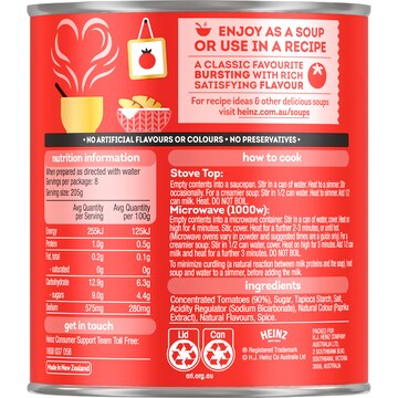 Heinz Big Red Condensed Tomato Soup 820g