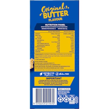 Poppin Microwave Popcorn Butter Flavour 100g x 4 pack