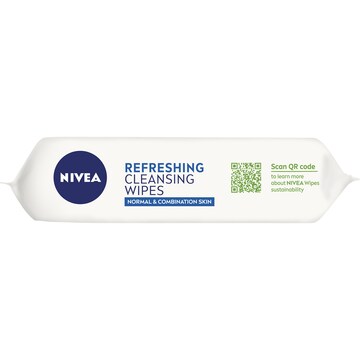 Nivea Refreshing Biodegradable Face Cleansing Makeup Wipes 25 pack