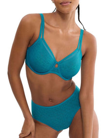 Signature Sheer Minimiser Bra in Blue