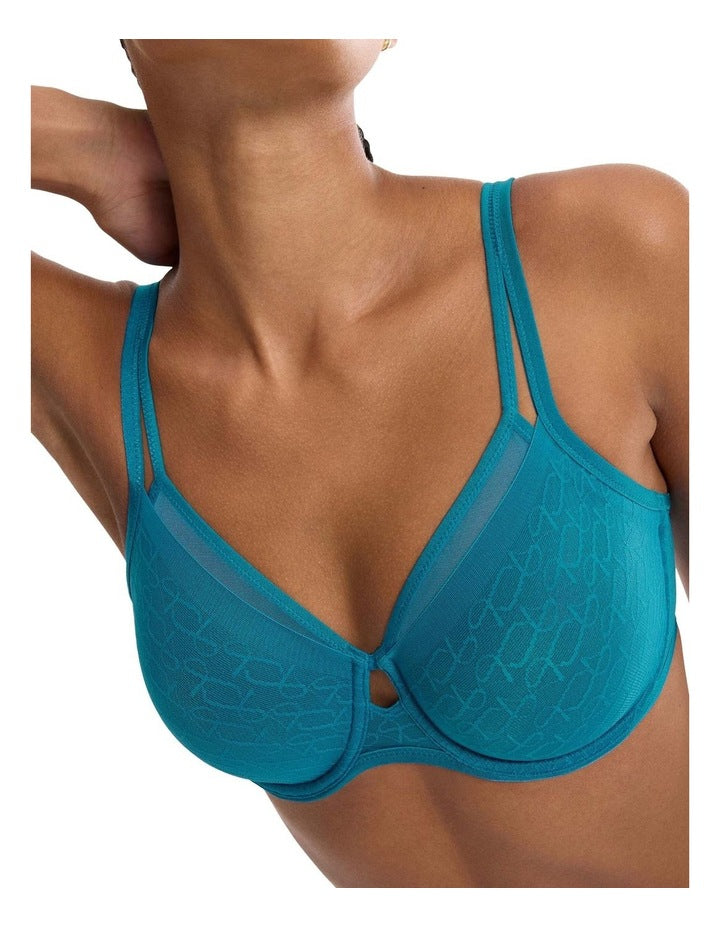 Signature Sheer Minimiser Bra in Blue