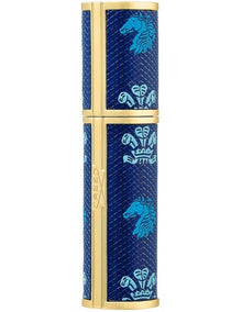 Refillable Travel Leather Atomiser in Blue 5ml