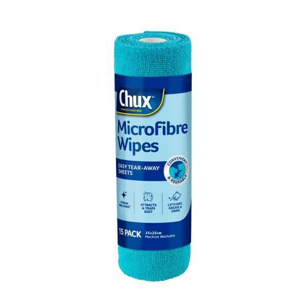 CHUX MICROFIBRE WIPES ROLL 15PK