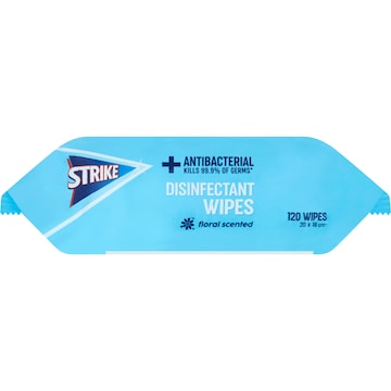 Strike Household Grade Disinfectant Wipes 120 pack