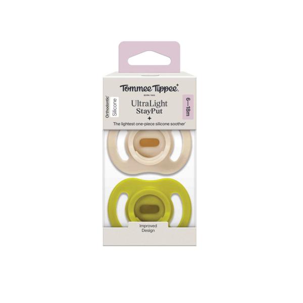 TOMMEE TIPPEE ULTRALIGHT SOOTHER 6-18M 2PK