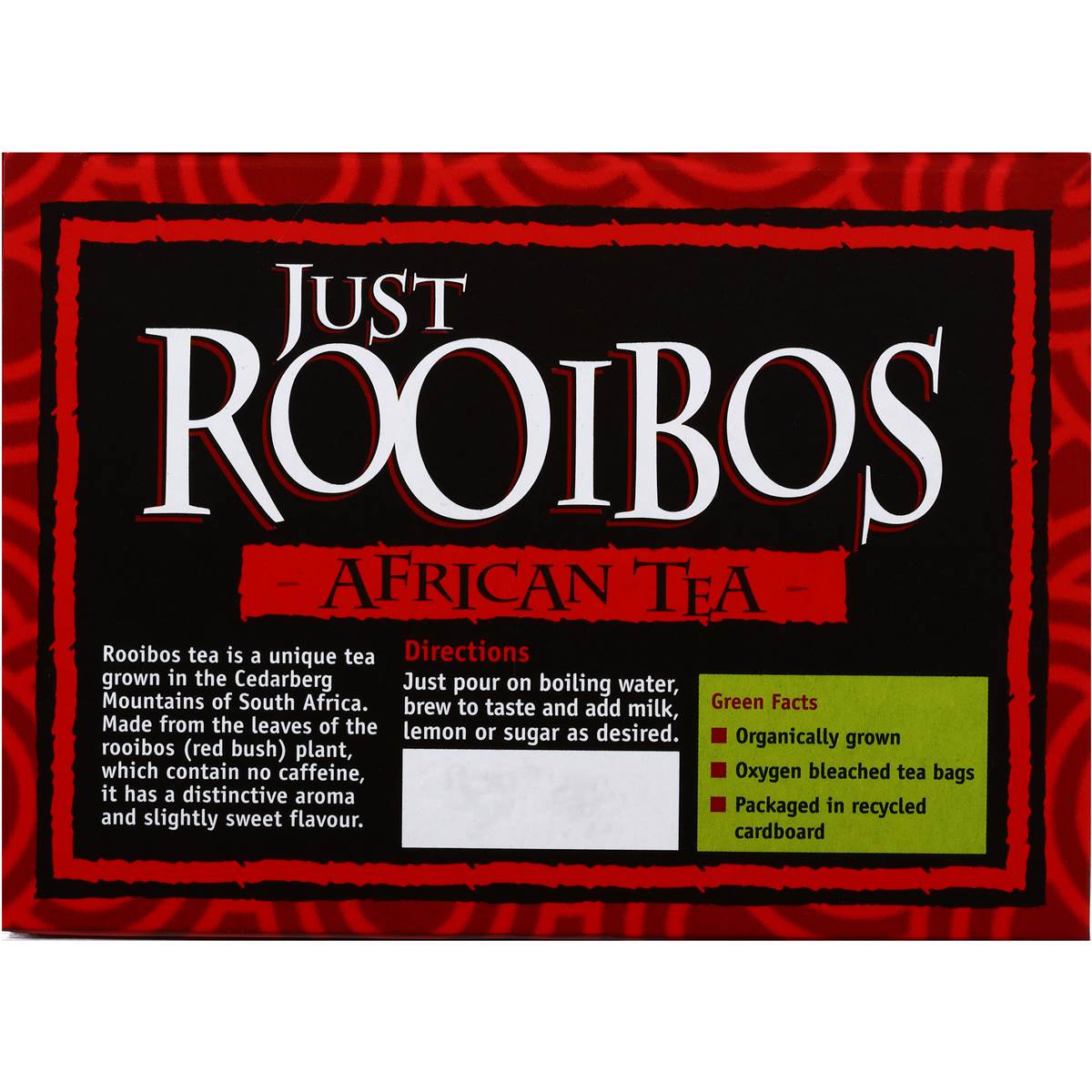 Just Rooibos African Tea Bags 40 Pack