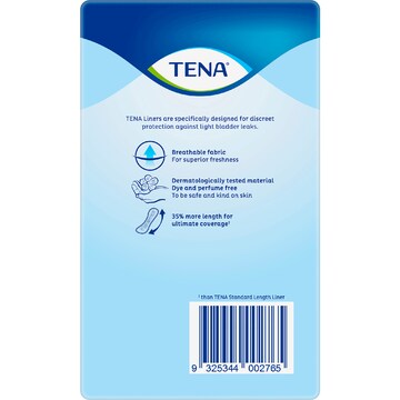 TENA Incontinence Liners Ultimate Coverage Ultra Long 22 pack