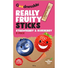 Goodness Me Really Fruity Sticks Strawberry & Blueberry 8 pack