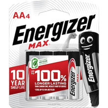 Energizer Max AA Alkaline Batteries 4 pack