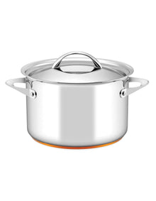 Per Vita Copper Base Stainless Steel Induction Covered Stockpot 24cm/7.1L