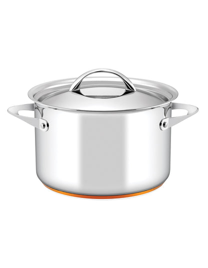 Per Vita Copper Base Stainless Steel Induction Covered Stockpot 24cm/7.1L