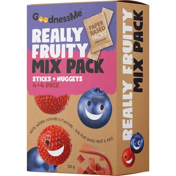 Goodness Me Really Fruit Nuggets & Stick Mix 8 pack