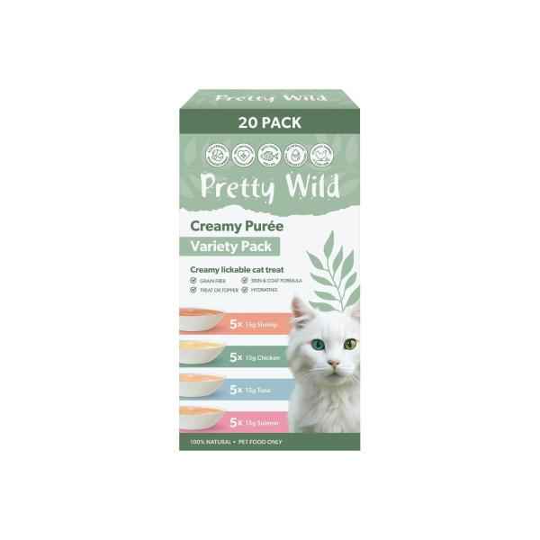 PRETTY WILD CREAMY PUREE CAT TREATS 20X15G