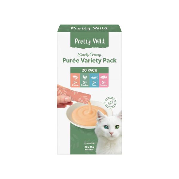 PRETTY WILD CREAMY PUREE CAT TREATS 20X15G