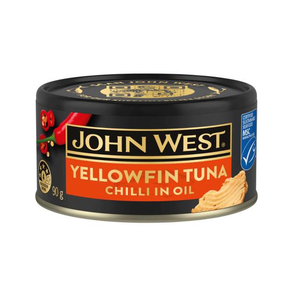 JOHN WEST YELLOWFIN TUNA CHILLI IN OIL 90G