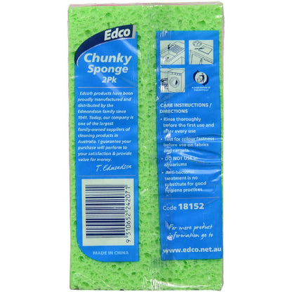 Edco Chunky Sponge 2 Pack