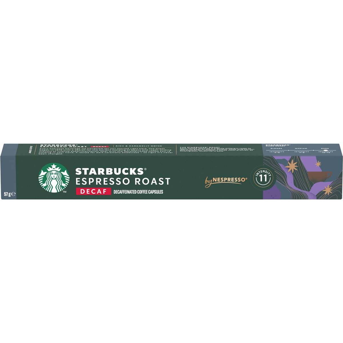 Starbucks by Nespresso Decaf Espresso Roast Coffee Pods 10 Pack