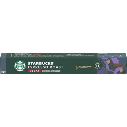 Starbucks by Nespresso Decaf Espresso Roast Coffee Pods 10 Pack