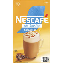 Nescafe 98% Sugar Free Caramel Latte Coffee Sachets 10 Pack
