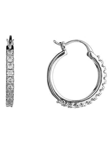 August Earring in Rhodium