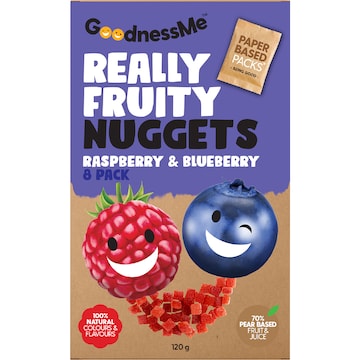 Goodness Me Really Fruity Nuggets Raspberry & Blueberry 8 pack