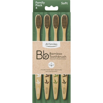 All Smiles Bamboo Toothbrush Soft 4 pack