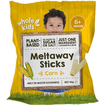 Whole Kids Organic Meltaway Sticks Corn 10g