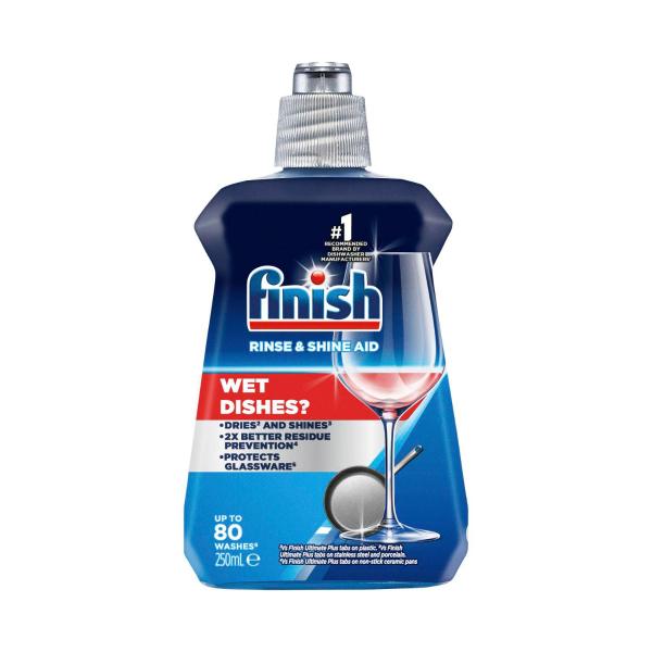 FINISH RINSE & SHINE DISHWASHER AID REGULAR 250ML