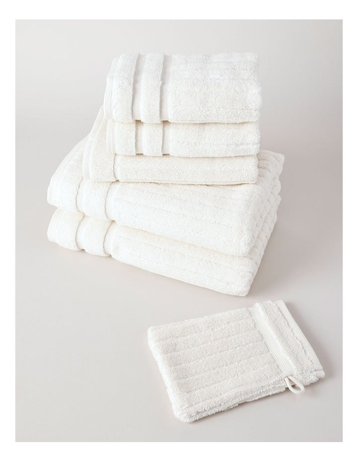 Essentials Ribbed Spa Pack in Cream
