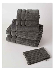 Essentials Ribbed Spa Pack in Charcoal
