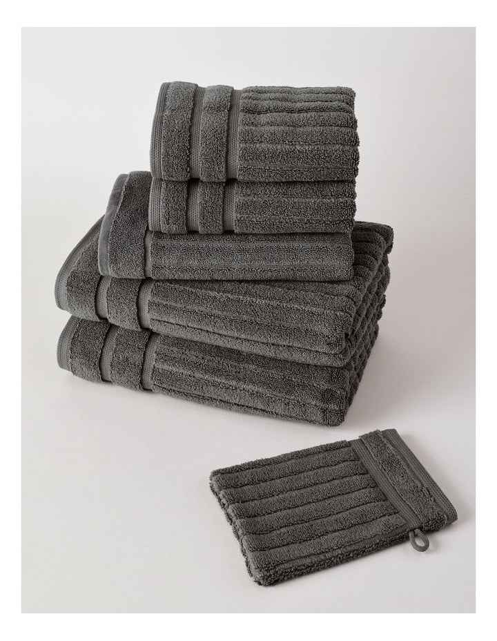 Essentials Ribbed Spa Pack in Charcoal