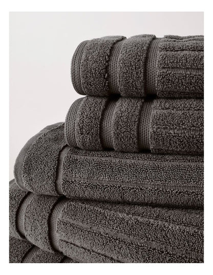 Essentials Ribbed Spa Pack in Charcoal