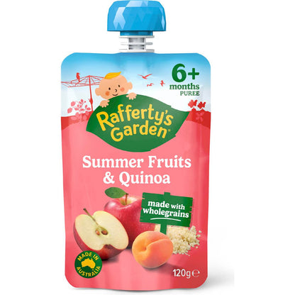 Rafferty's Garden Baby Food Pouch Summer Fruits & Quinoa 6+ Months 120g