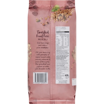 Woolworths Fruit Free Toasted Muesli 750g