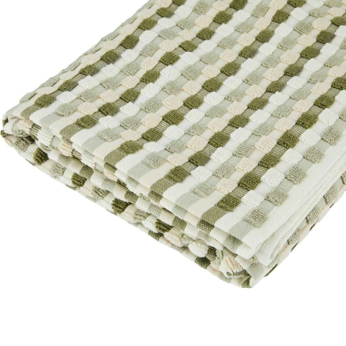 Green Popcorn Cotton Bath Towel