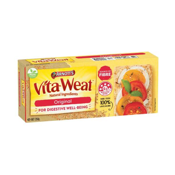 ARNOTT'S VITA-WEAT ORIGINAL CRISPBREAD CRACKERS:.:250 GRAM