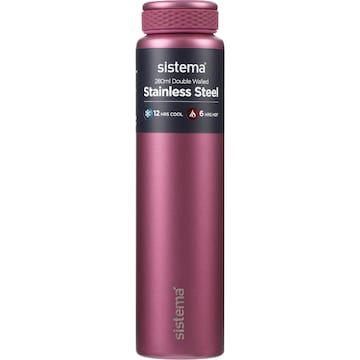 Sistema Stainless Steel Double Walled Bottle Assorted 280mL each