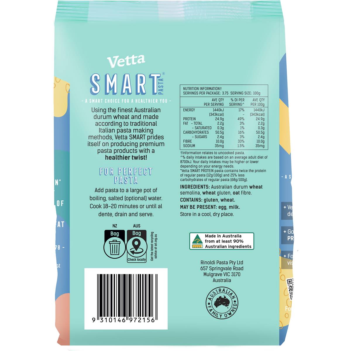 Vetta Smart Protein Penne Pasta 375g
