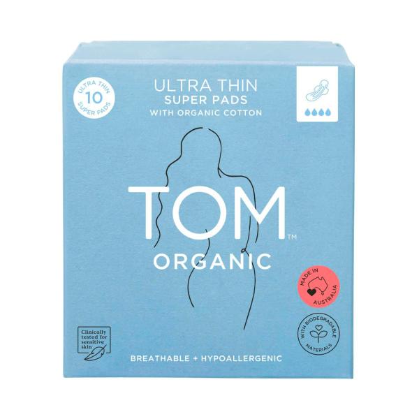 TOM ORGANIC SUPER PADS 10 PACK