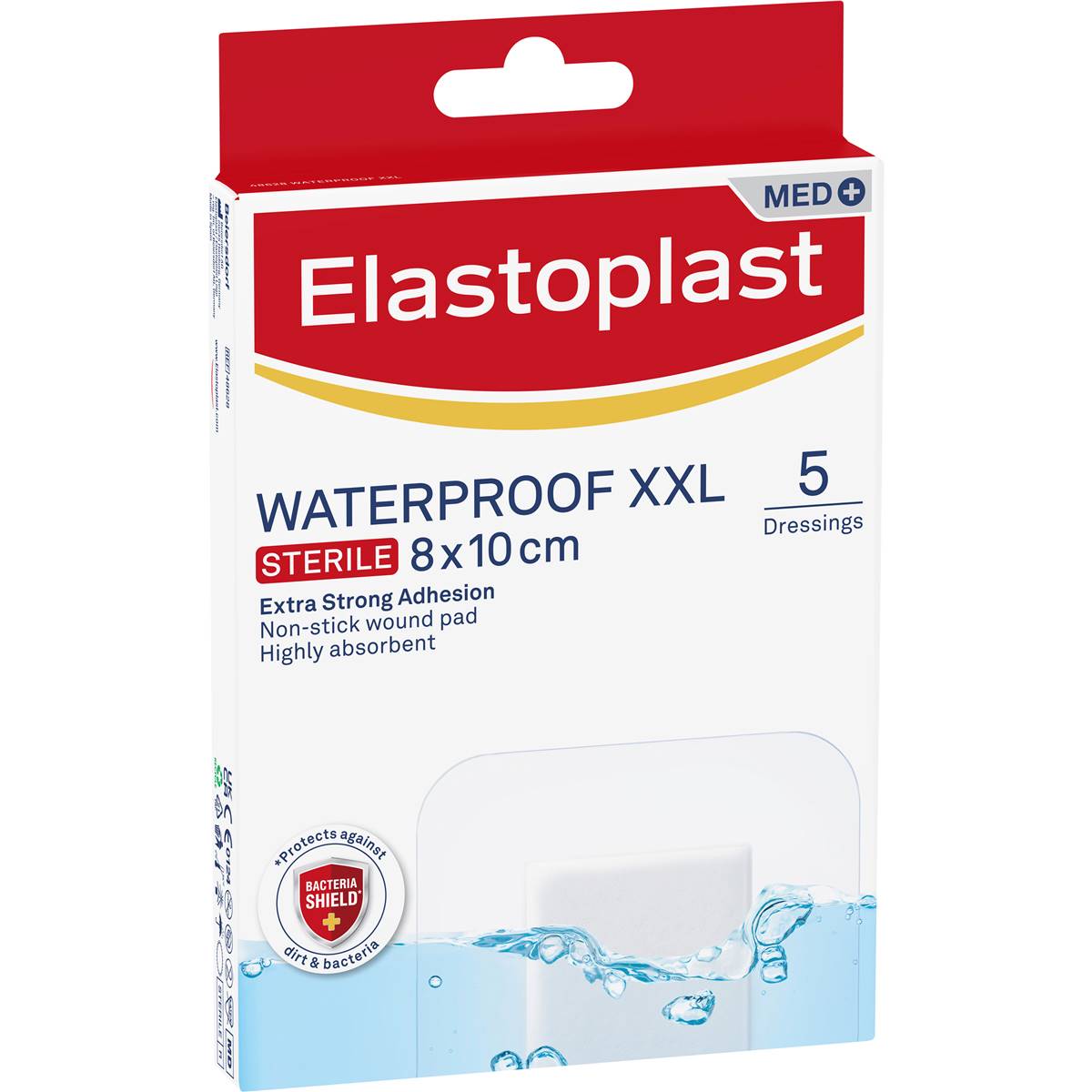 Elastoplast Aqua Protect Band Aids Dressing XXL 5 pack