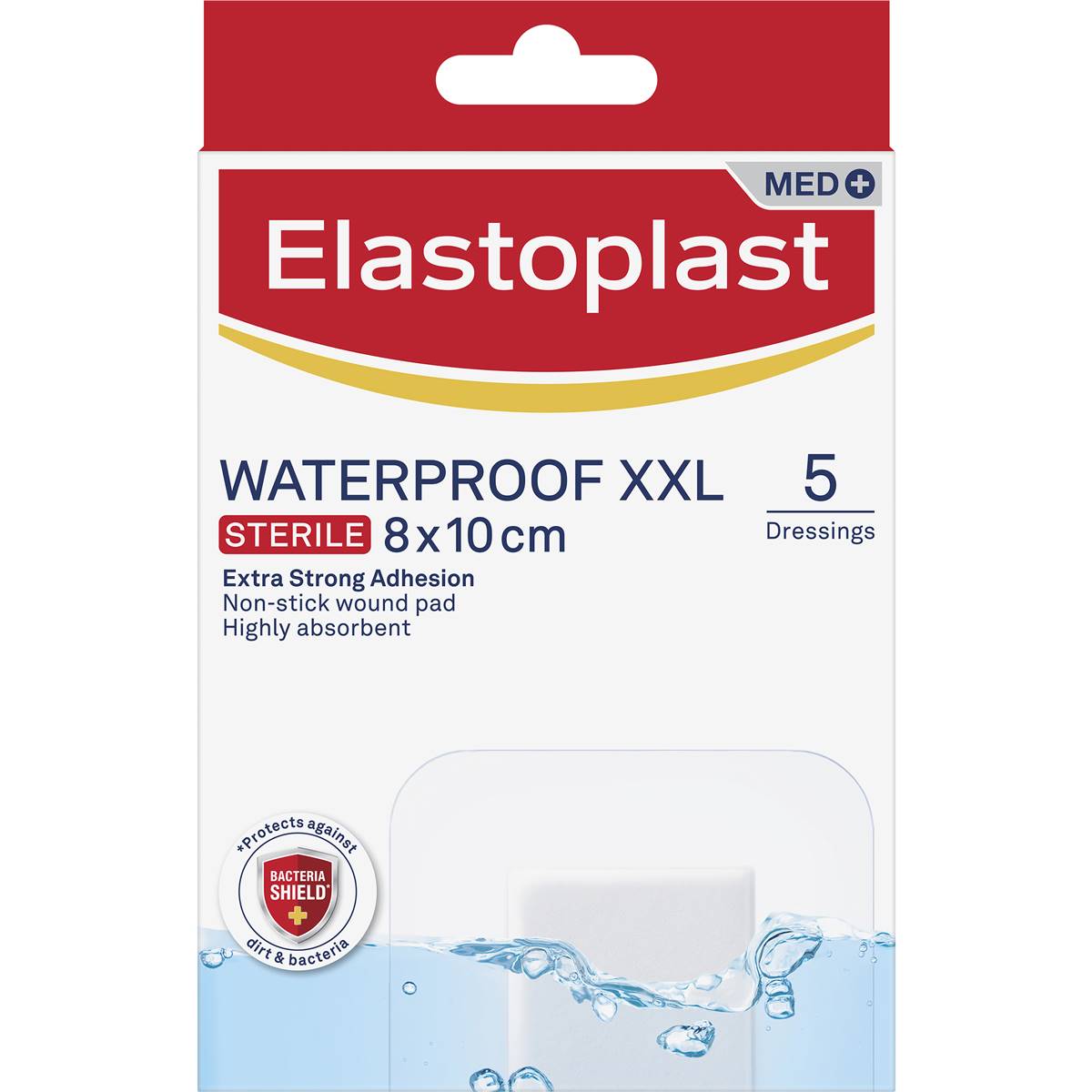 Elastoplast Aqua Protect Band Aids Dressing XXL 5 pack