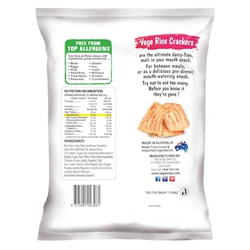 Vege Chips Rice Crackers Sweet Chilli & Sour Cream 75g