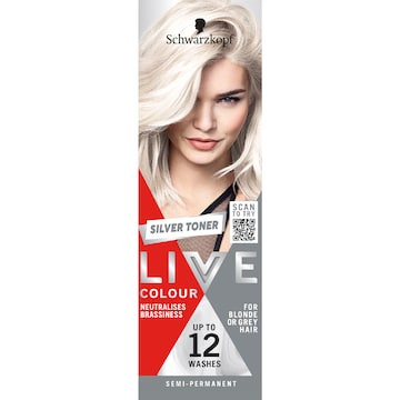 Schwarzkopf Live Silver Toner Semi Permanent Hair Dye each