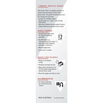 Schwarzkopf Live Natural Brown Semi Permanent Hair Dye each
