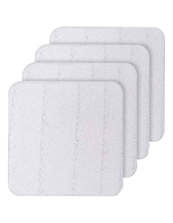 Veneer Coaster 4 Pack in White Wash