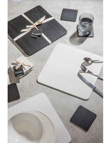 Veneer Coaster 4 Pack in White Wash