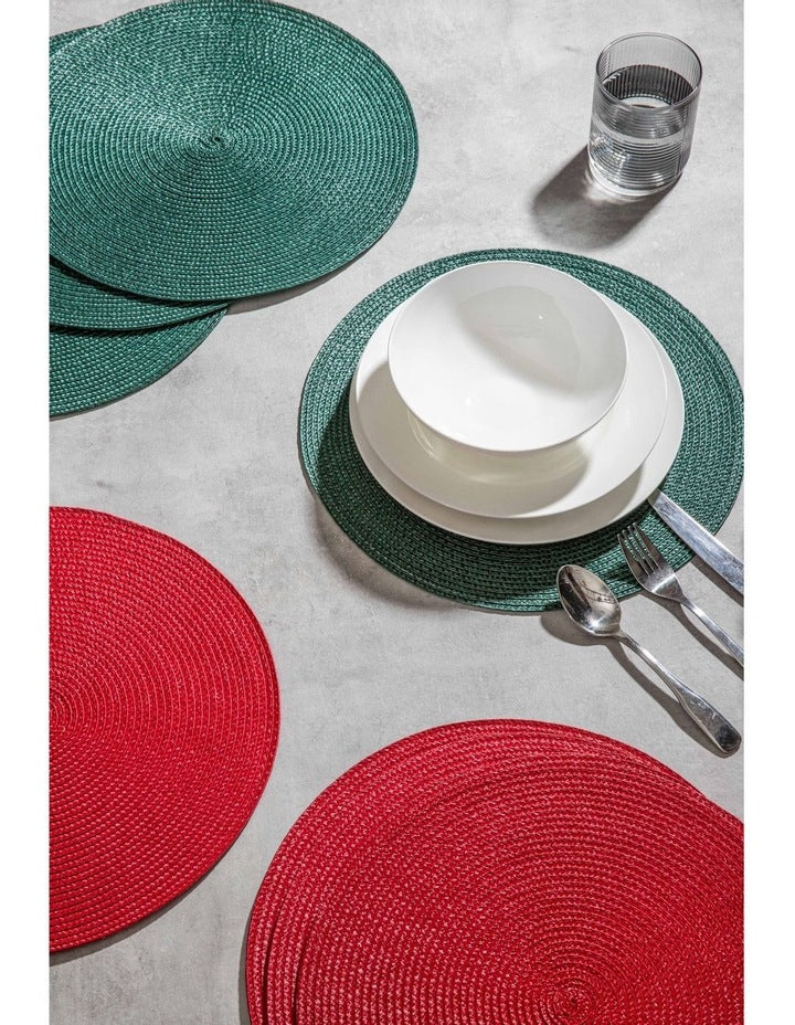 Oslo Placemat 4 Pack in Red